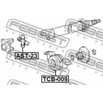 Подшипник, промежуточный подшипник карданного вала FEBEST TCB-009-1