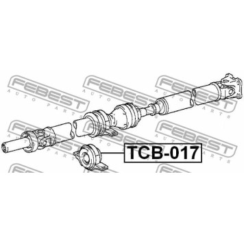 Подшипник, промежуточный подшипник карданного вала FEBEST TCB-017-1