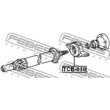 Подшипник, промежуточный подшипник карданного вала FEBEST TCB-019