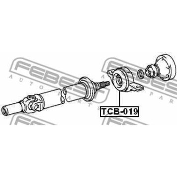 Подшипник, промежуточный подшипник карданного вала FEBEST TCB-019-2