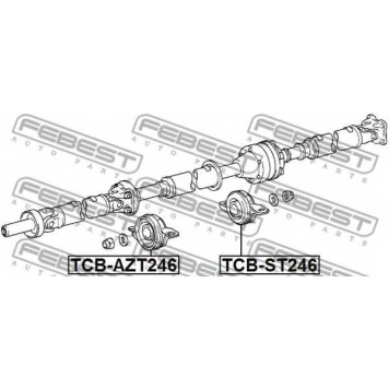 Подшипник, промежуточный подшипник карданного вала FEBEST TCB-ST246-1