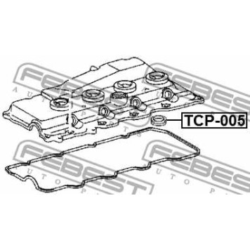 Кольцо уплотнительное свечного колодца подходит для TOYOTA LAND CRUISER PRADO GRJ12#, KDJ12#, RZJ12#, TRJ12#, VZJ12# 2002.09-2009.08 [JP] <b>FEBEST TCP-005</b>-2