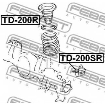 Амортизатор задний для LEXUS LX(URJ201) / TOYOTA LAND CRUISER 200(UZJ2#,VDJ2#) <b>FEBEST TD-200R</b>