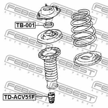 Отбойник передн амортизатора TOYOTA CAMRY 2011- <b>FEBEST TD-ACV51F</b>-1