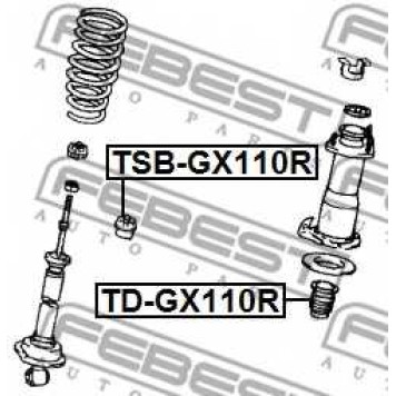Амортизатор задний для LEXUS GS, IS / TOYOTA ALTEZZA GITA, ALTEZZA, ARISTO, BREVIS, CROWN, ORIGIN, PROGRES, VEROSSA <b>FEBEST TD-GX110R</b>