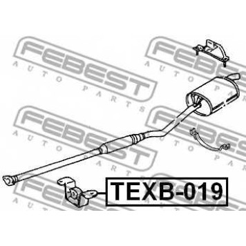 Монтажный комплект системы выпуска FEBEST TEXB-019-1