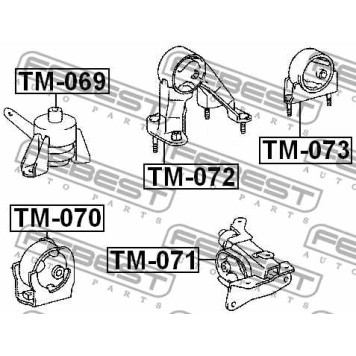 Подвеска двигателя FEBEST TM-070-2