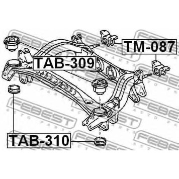 Втулка балки моста FEBEST TM-087-1