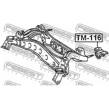 Втулка балки моста FEBEST TM-116