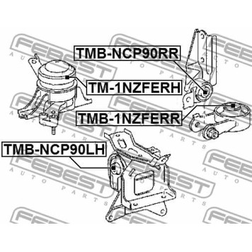 Подвеска двигателя FEBEST TM-1NZFERH-2