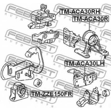 Подвеска двигателя FEBEST TM-ACA30R