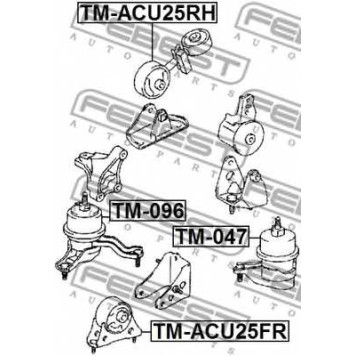 Подвеска двигателя FEBEST TM-ACU25RH