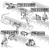 Подвеска двигателя FEBEST TM-SV40RR
