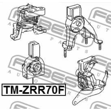 Опора двигателя передняя TOYOTA NOAH/VOXY ZRR75 4WD 2007-2010 <b>FEBEST TM-ZRR70F</b>-1