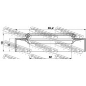 Уплотнительное кольцо приводного вала FEBEST TOS-002