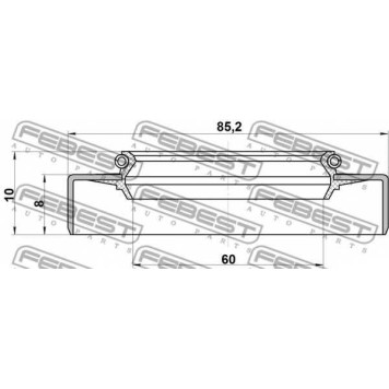 Уплотнительное кольцо приводного вала FEBEST TOS-002