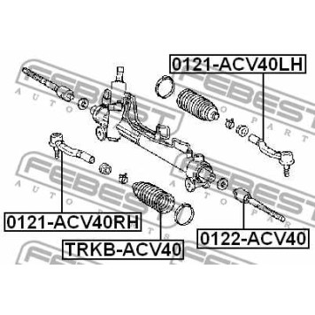 Пыльник рулевого управления FEBEST TRKB-ACV40-2