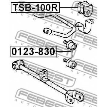 Опора стабилизатора FEBEST TSB-100R