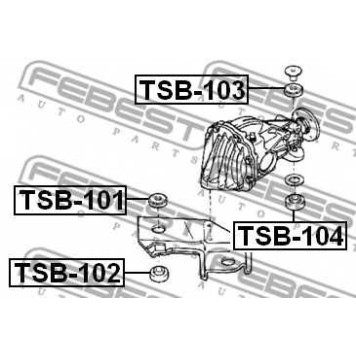 Опора, дифференциал FEBEST TSB-104