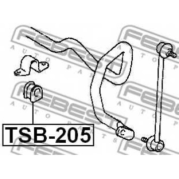Опора стабилизатора FEBEST TSB-205