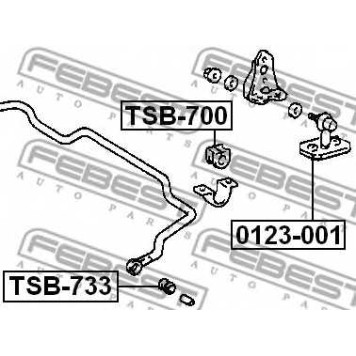 Опора стабилизатора FEBEST TSB-733-1