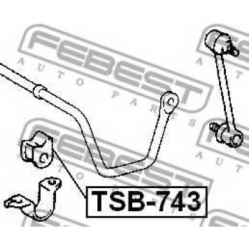 Опора стабилизатора FEBEST TSB-743-1