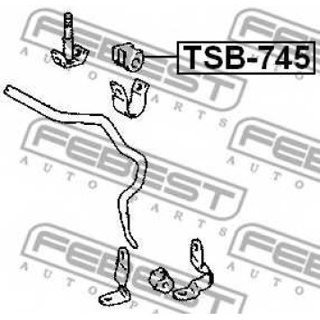Опора стабилизатора FEBEST TSB-745