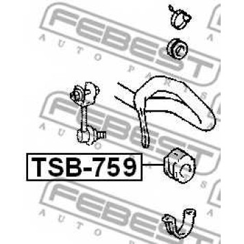 Опора стабилизатора FEBEST TSB-759