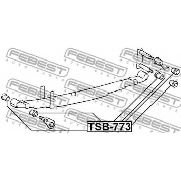 Втулка листовой рессоры FEBEST TSB-773-1