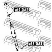 Дистанционная труба, амортизатор FEBEST TSB-782