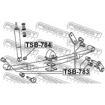 Втулка листовой рессоры FEBEST TSB-783