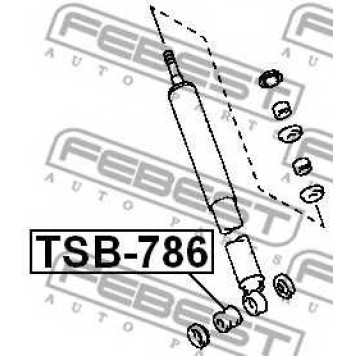 Дистанционная труба, амортизатор FEBEST TSB-786