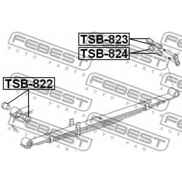 Втулка листовой рессоры FEBEST TSB-823-1
