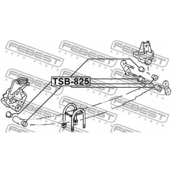 Втулка листовой рессоры FEBEST TSB-825-1