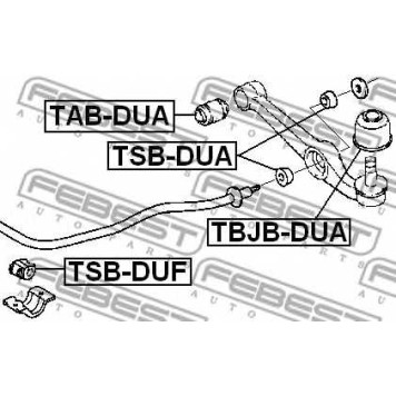 Подвеска рычага независимой подвески колеса FEBEST TSB-DUA