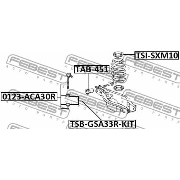 Ремкомплект задн тяги стабилизатора TOYOTA RAV4 III/IV <b>FEBEST TSB-GSA33R-KIT</b>-2