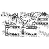 Втулка балки моста FEBEST TSB-LC92
