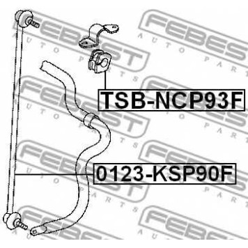 Опора стабилизатора FEBEST TSB-NCP93F