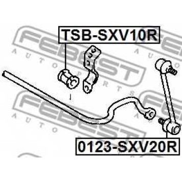 Опора стабилизатора FEBEST TSB-SXV10R