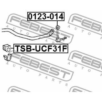 Опора стабилизатора FEBEST TSB-UCF31F-1