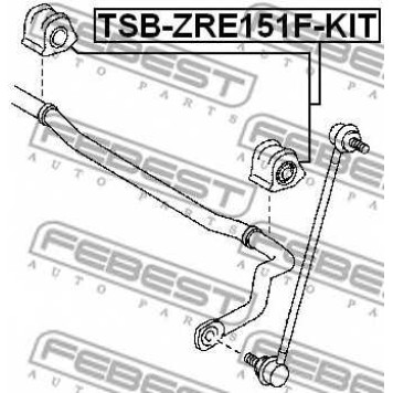 Опора стабилизатора FEBEST TSB-ZRE151F-KIT