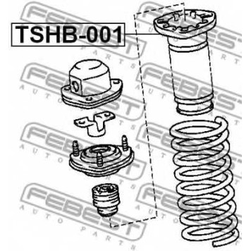 Пыльник амортизатора FEBEST TSHB-001-1