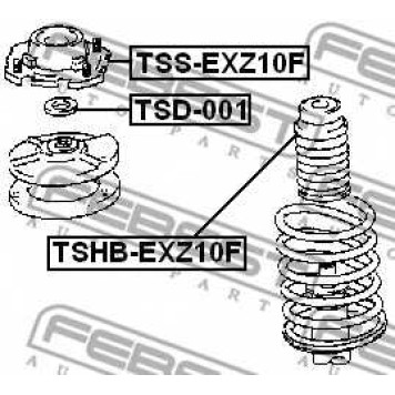 Пыльник амортизатора FEBEST TSHB-EXZ10F-1