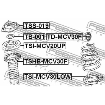 Тарелка пружины FEBEST TSI-MCV30LOW-1