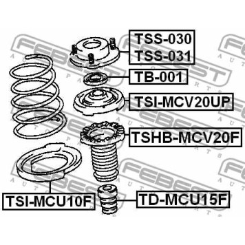 Подвеска амортизатора FEBEST TSS-030-1