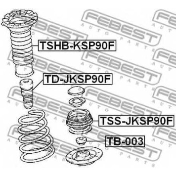 Подвеска амортизатора FEBEST TSS-JKSP90F