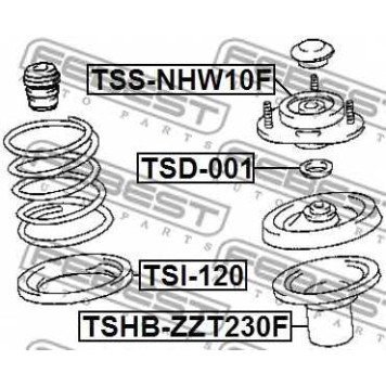 Подвеска амортизатора FEBEST TSS-NHW10F-1
