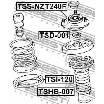 Подвеска амортизатора FEBEST TSS-NZT240F