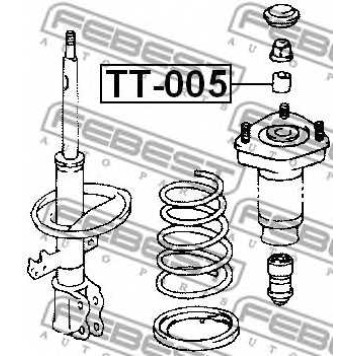 Дистанционная труба, амортизатор FEBEST TT-005
