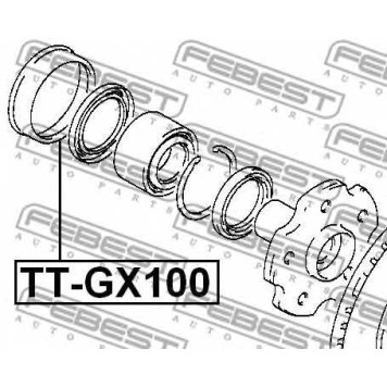 Ремкомплект, ступица колеса FEBEST TT-GX100